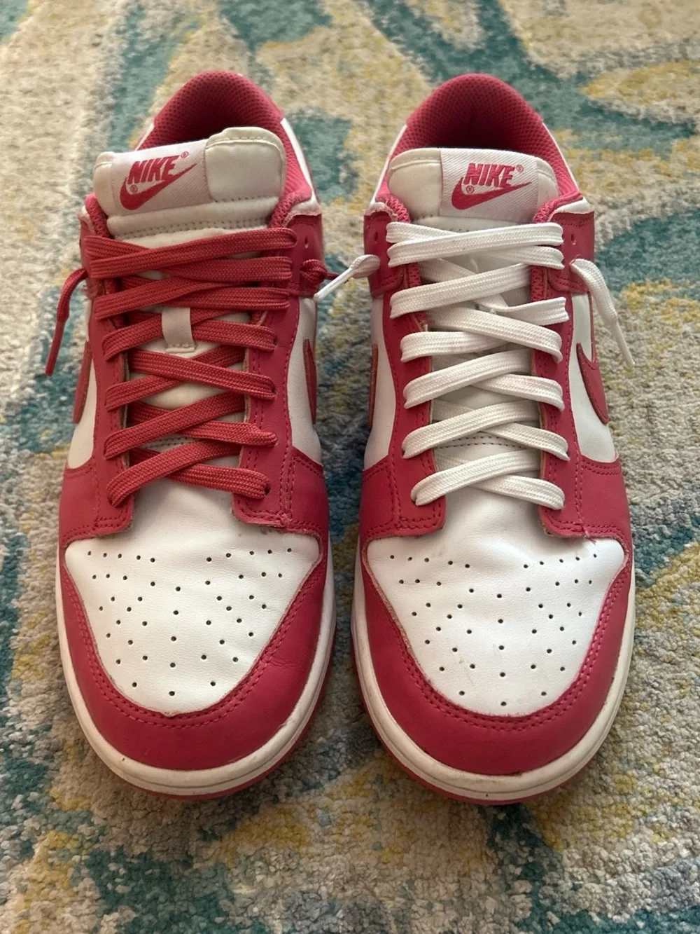 Nike Dunk Low Pink and White Sneakers